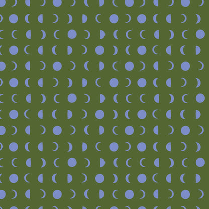 Lunar - Green - Firefly Moon - Leah Duncan - Cloud 9 Fabrics - Poplin - Simplifi Fabric