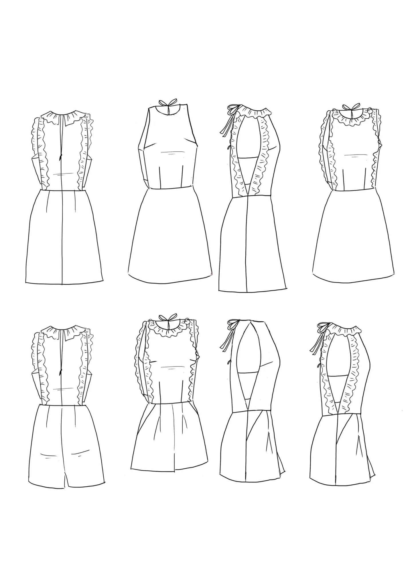 Luz Dress Playsuit Paper Sewing Pattern - Maison Fauve - Simplifi Fabric