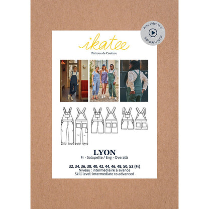 LYON Overalls - Women 34/52 Paper Sewing Pattern - Ikatee - Simplifi Fabric