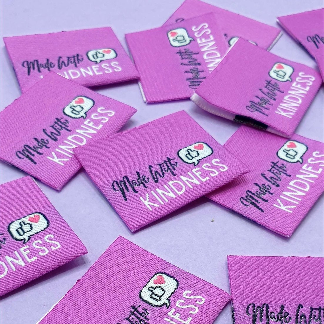 "MADE WITH KINDNESS" Woven Label Pack - Sew Anonymous - Simplifi Fabric