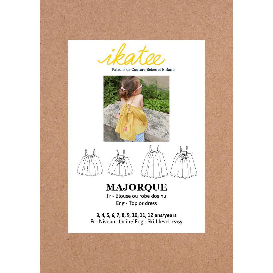 Majorque Top or Dress Sewing Pattern - Girl 3/12Y - Ikatee - Simplifi Fabric