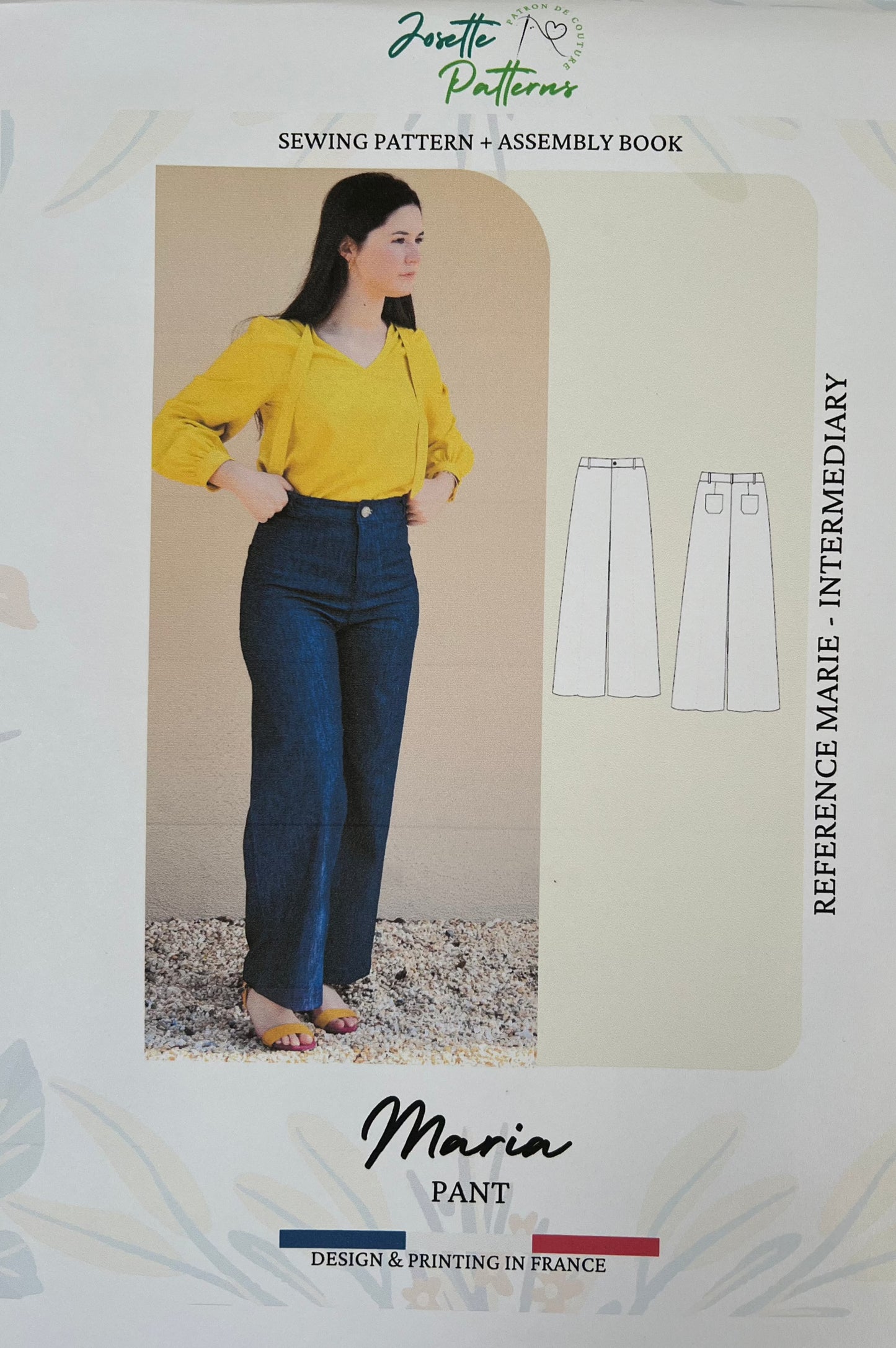 Maria - Womens Wide-Leg Jeans - Josette Patterns