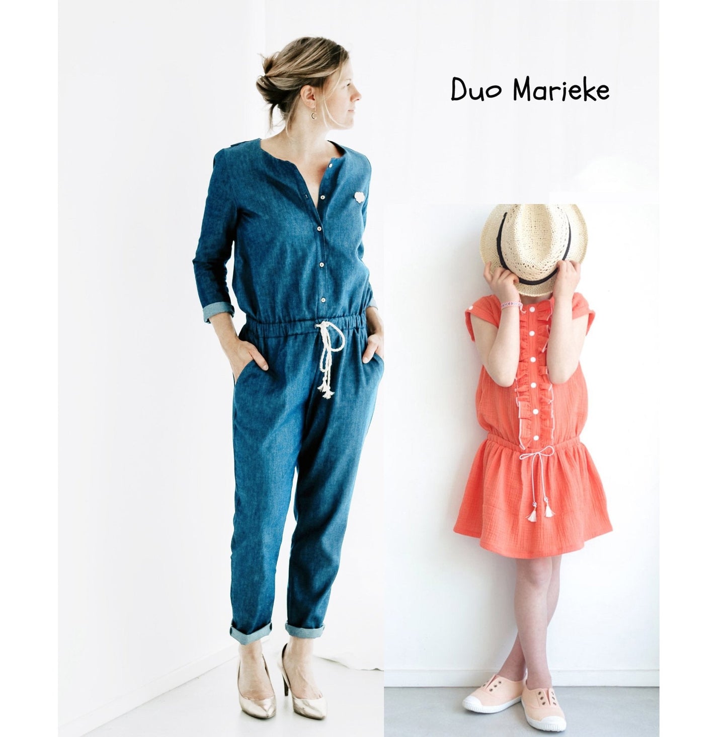 Marieke Mum Jumpsuit, Playsuit & Dress Sewing Pattern - Ladies 34/46 - Ikatee - Simplifi Fabric