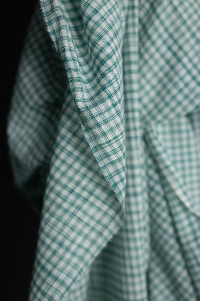 Marley Green Check Handwoven Indian Cotton - Merchant & Mills - Simplifi Fabric