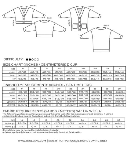 Marlo Sweater Sewing Pattern - True Bias - Simplifi Fabric