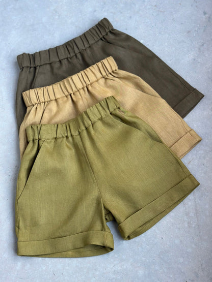 Marlo Unisex Kids Shorts (12mo - 12yrs) PDF Sewing Pattern - Atelier Mimito - Simplifi Fabric