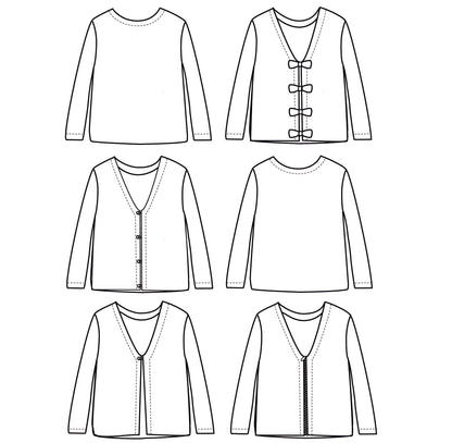 Masha Cardigan & Sweater Sewing Pattern - Girl 3/12Y - Ikatee - Simplifi Fabric