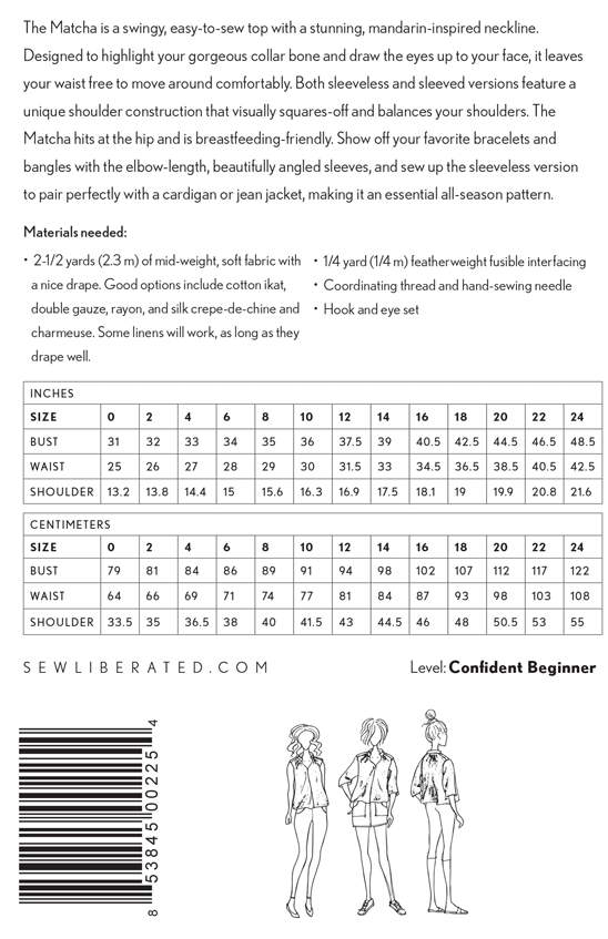 Matcha Top Paper Pattern - Sew Liberated - Simplifi Fabric