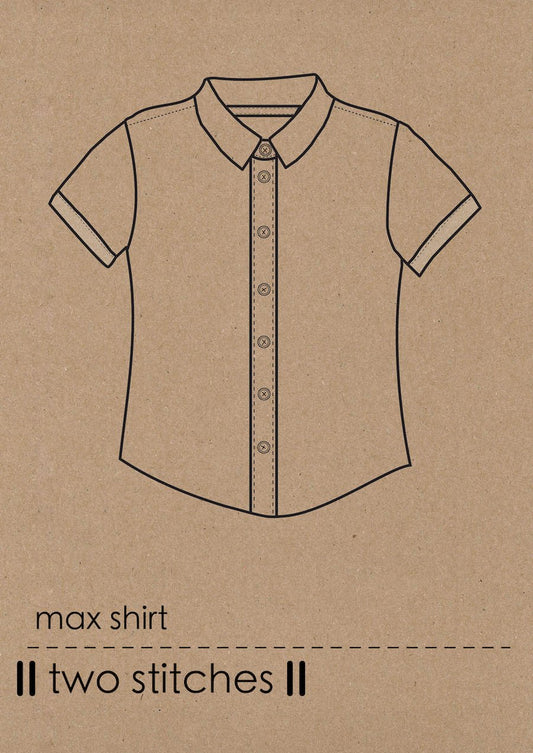 Max Shirt - Kids Paper Sewing Pattern - Two Stitches Patterns - Simplifi Fabric