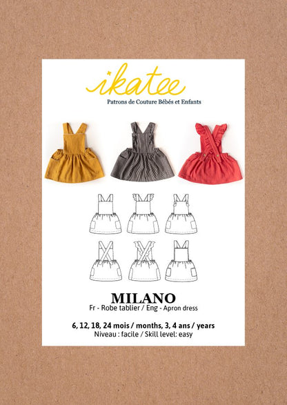 Milano Dress Sewing Pattern - Baby Girl 6M/4Y - Ikatee - Simplifi Fabric