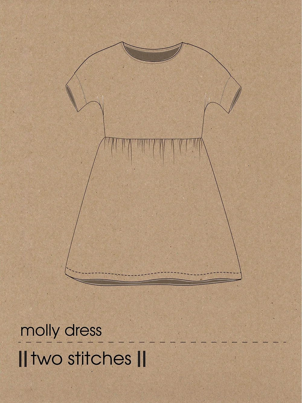 Molly Dress - Kids Paper Sewing Pattern - Two Stitches Patterns - Simplifi Fabric