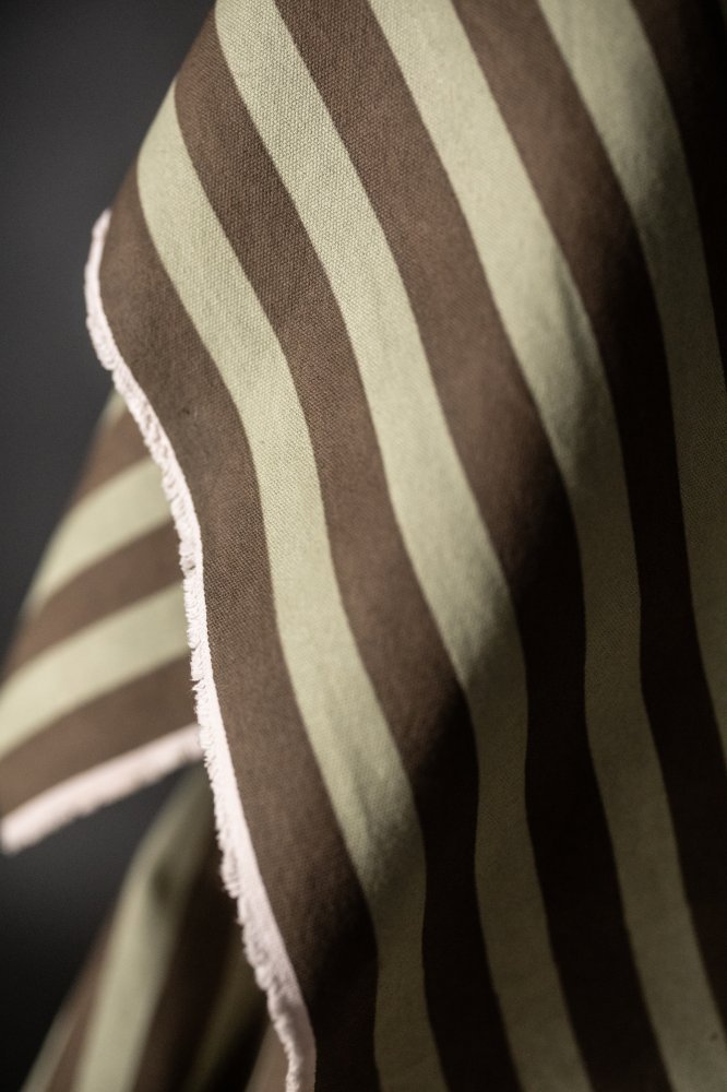 Moss & Pine Wide Stripe Indian Organic Cotton Canvas - Merchant & Mills - Simplifi Fabric