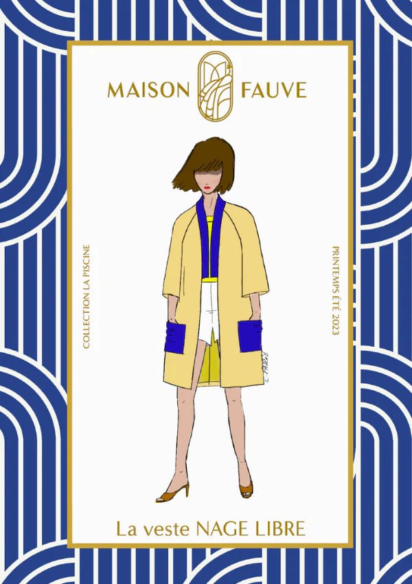 Nage Libre Jacket Paper Sewing Pattern - Maison Fauve - Simplifi Fabric
