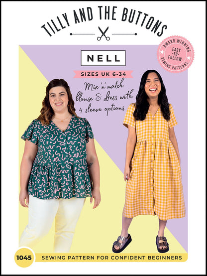 Nell Blouse & Dress Pattern - Tilly And The Buttons - Simplifi Fabric