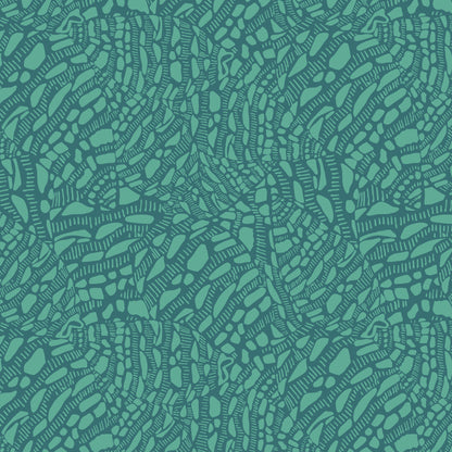 Neverending - Teal / Green - Seashell Serenade - Jayme Murray - Cloud 9 Fabrics - Poplin - Simplifi Fabric