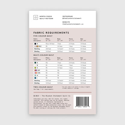 North Cross Paper Pattern - The Blanket Statement Quilt Co. - Simplifi Fabric