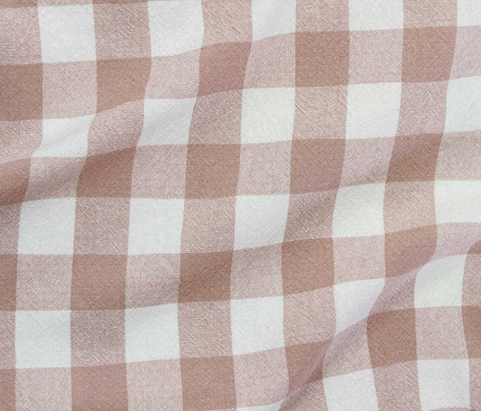 Organic Cotton Checkered - Rose - Simplifi Fabric