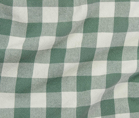 Organic Cotton Checkered - Sage - Simplifi Fabric