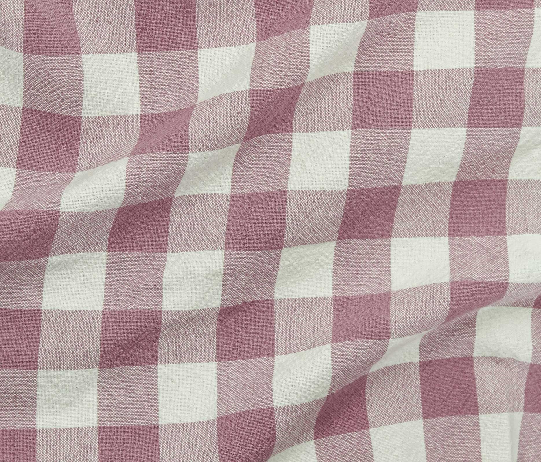 Organic Cotton Checkered - Vintage Rose - Simplifi Fabric