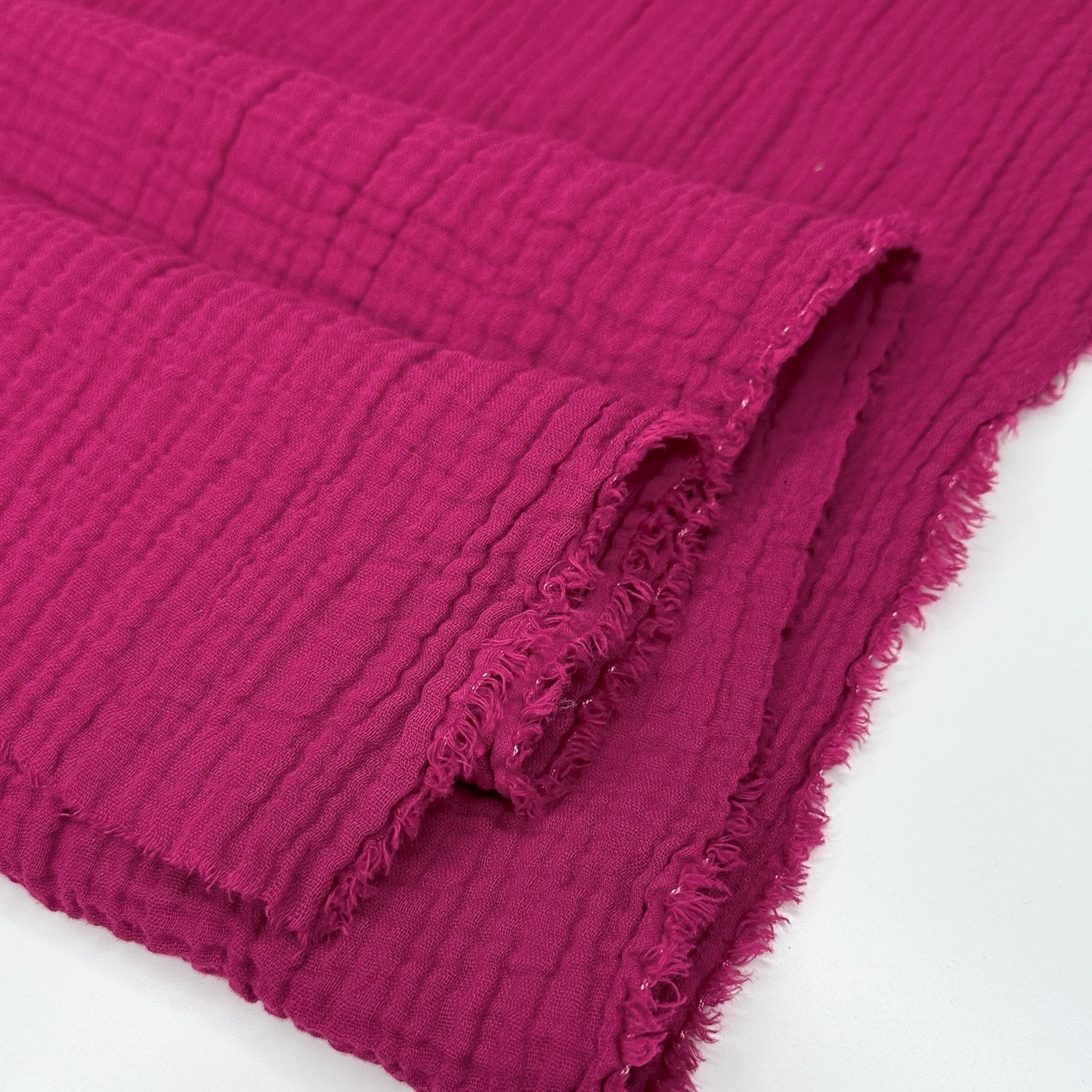 Organic Cotton Double Gauze - Magenta - Simplifi Fabric