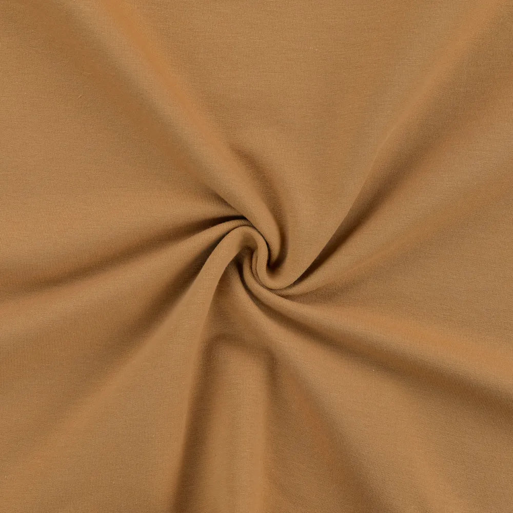 Organic Cotton Stretch French Terry - European Import - Oeko - Tex® - Caramel - Simplifi Fabric