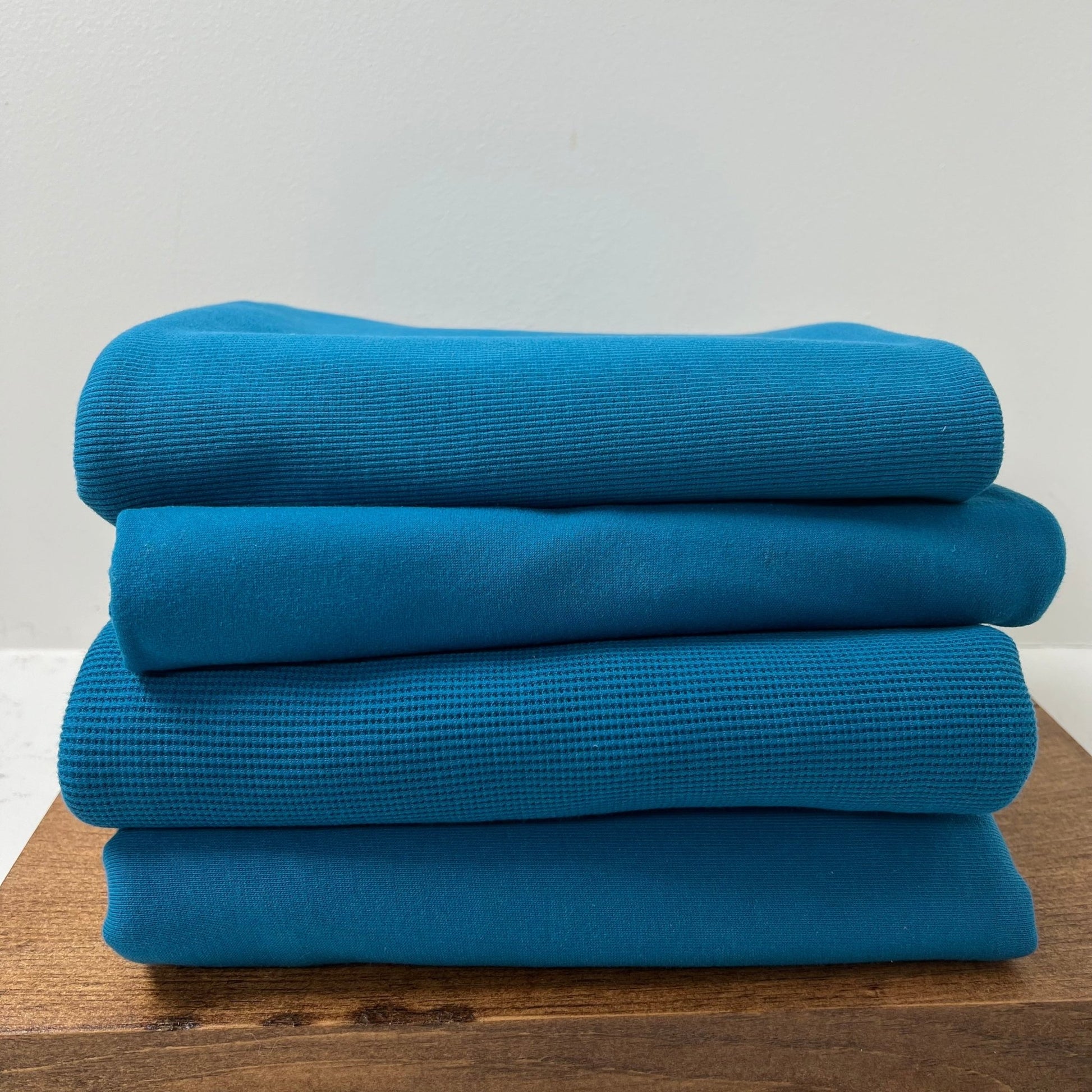 Organic Cotton Stretch Jersey 200gsm - Seaport Blue - Simplifi Fabric