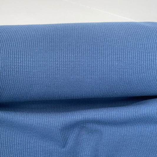 Organic Cotton Waffle / Thermal 200gsm - Mid Blue 18 - Simplifi Fabric