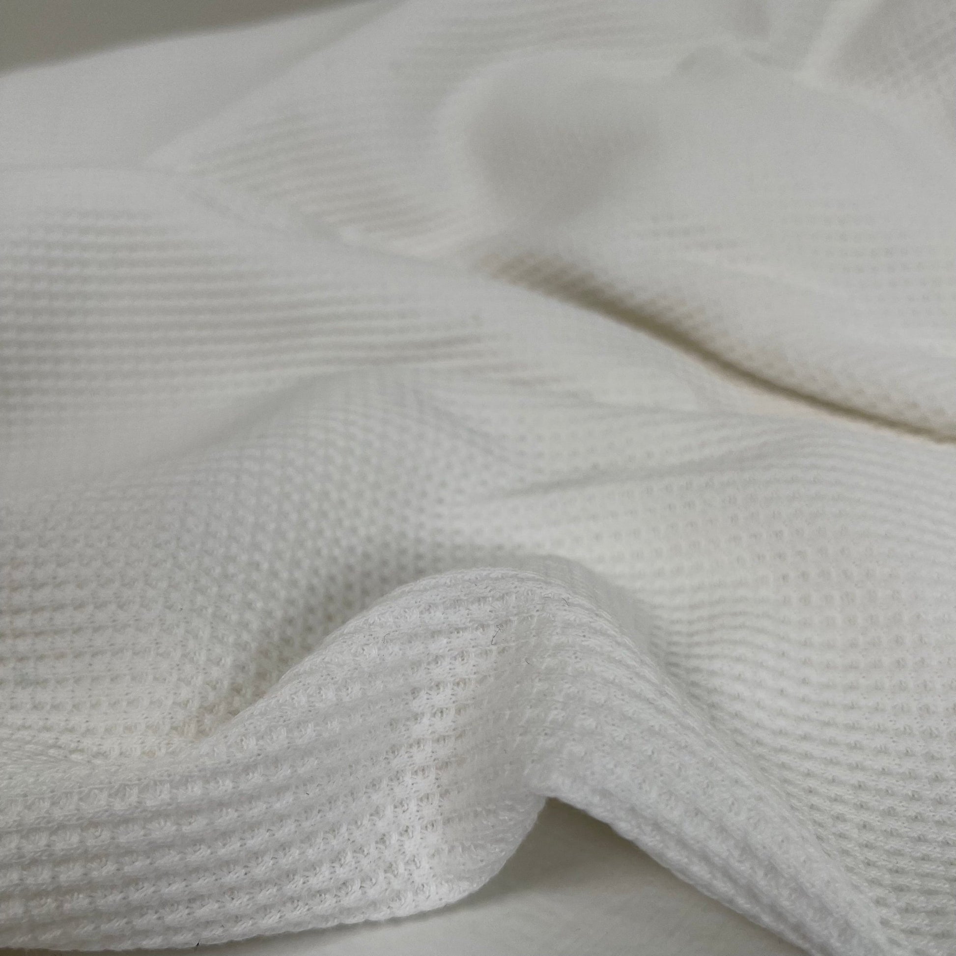 Organic Cotton Waffle / Thermal 250gsm - Natural White 4 - Simplifi Fabric