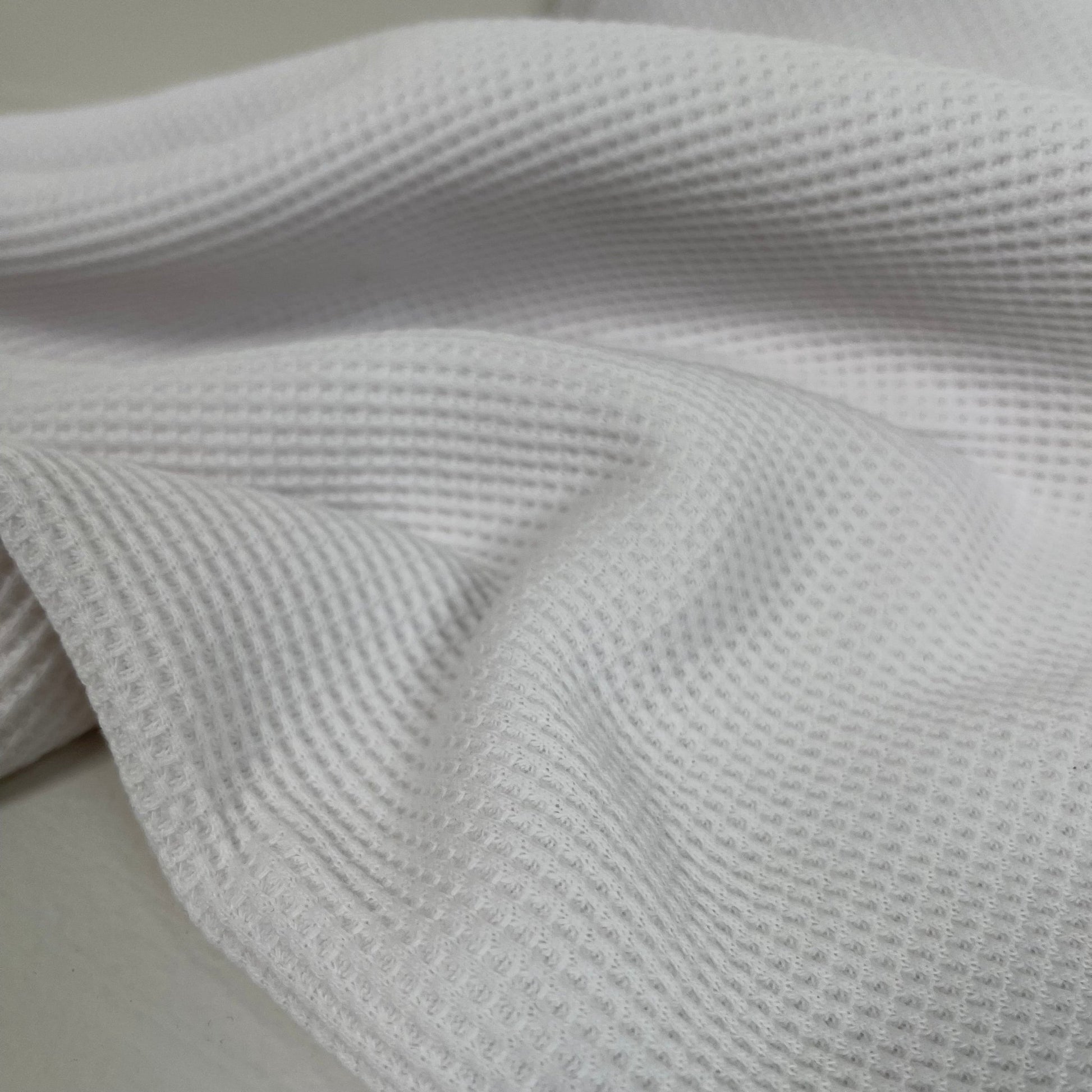 Organic Cotton Waffle / Thermal 250gsm - White 16 - Simplifi Fabric