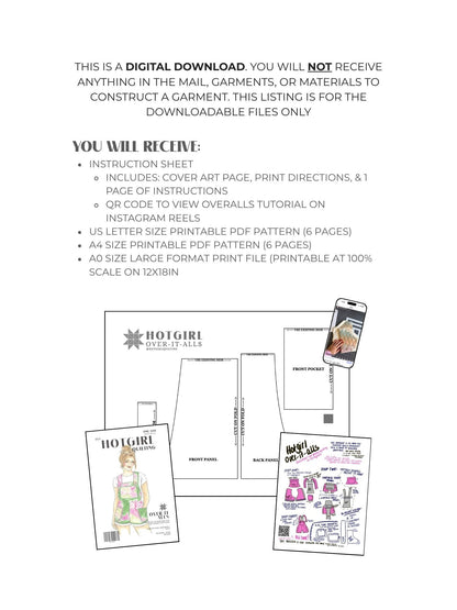 Overalls (Extension) - PDF Pattern - Hot Girl Quilting - Simplifi Fabric