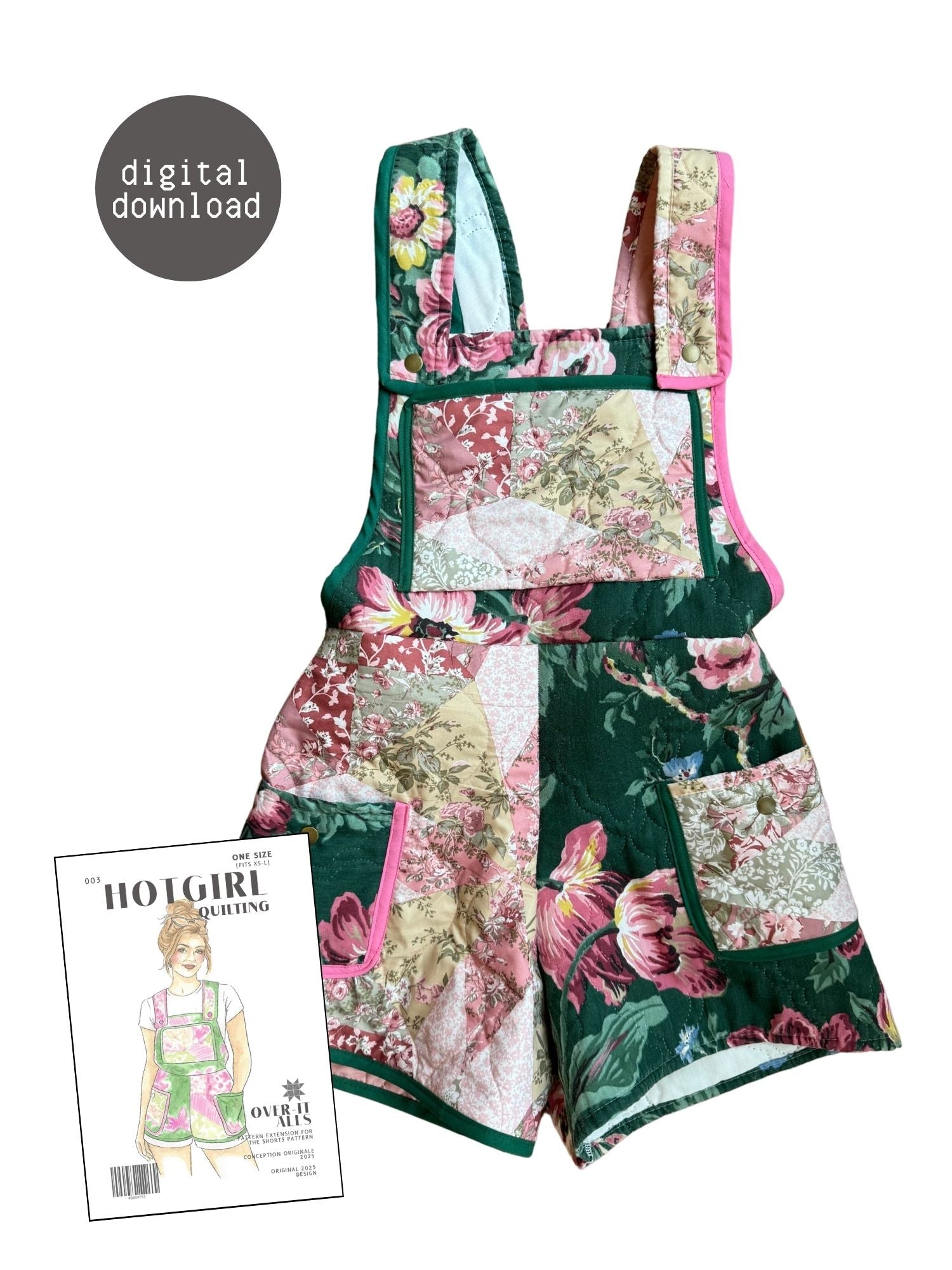 Overalls (Extension) - PDF Pattern - Hot Girl Quilting - Simplifi Fabric