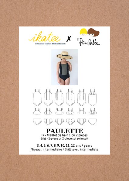 Paulette Swimsuit Sewing Pattern - Girl 3/12Y - Ikatee - Simplifi Fabric