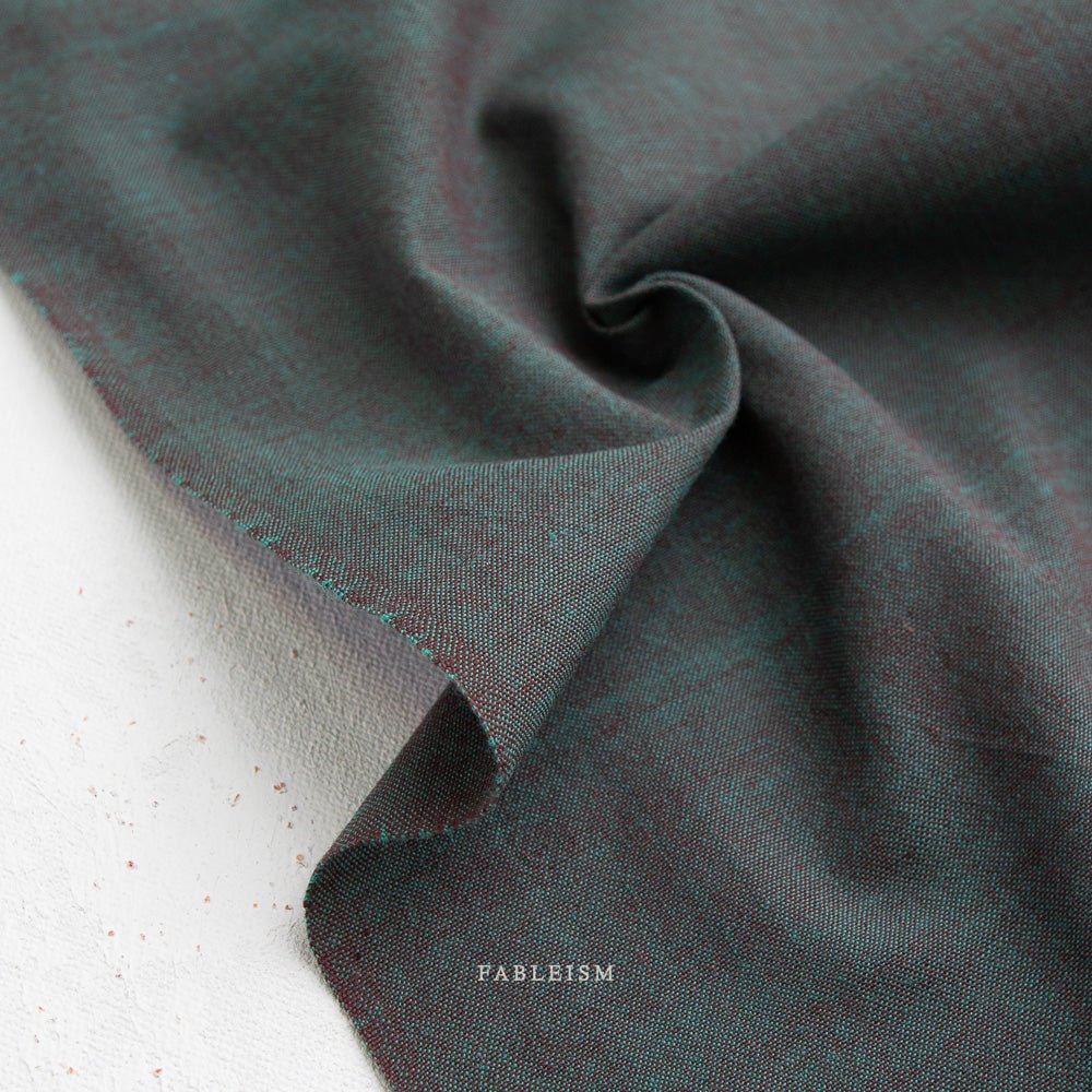 Peacock - Watercolor Wovens - Fableism Supply Co. - Simplifi Fabric