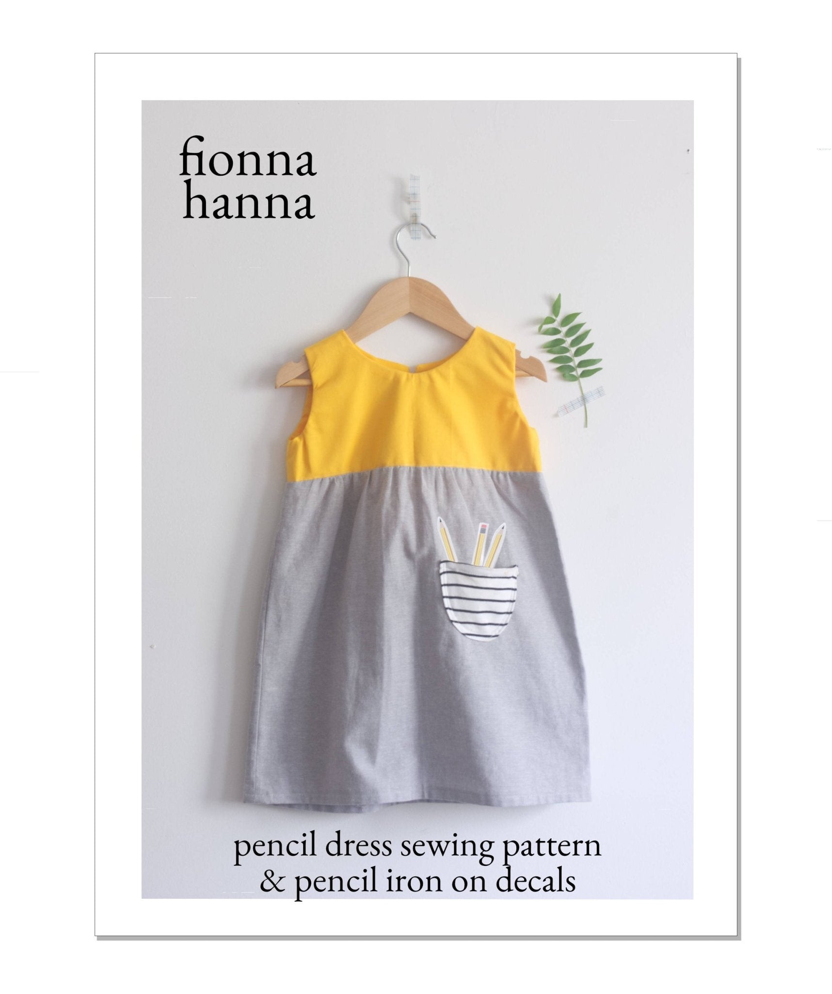 Pencil Dress & Iron on Decals Childrens Sewing Pattern - Fiona Hanna - Simplifi Fabric