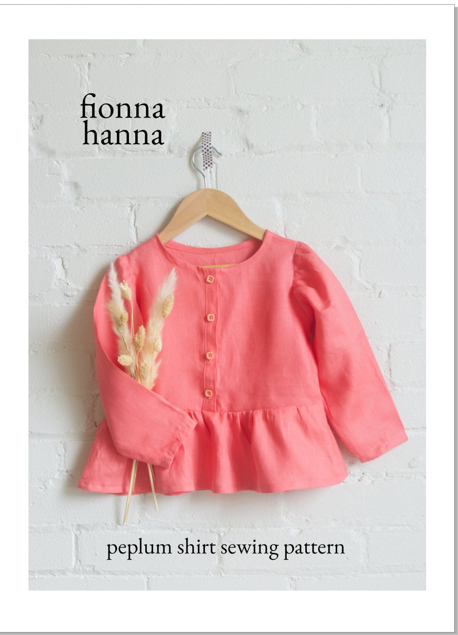 Peplum Shirt Childrens Sewing Pattern - Fiona Hanna - Simplifi Fabric