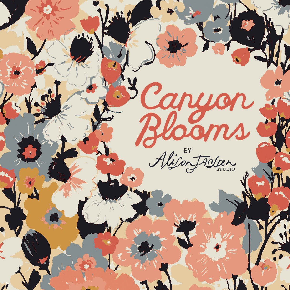 Picnic Gingham - Canyon Blooms - Alison Janssen - Cloud 9 Fabrics - Double Gauze - Simplifi Fabric