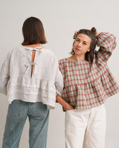 Pintuck Blouse PDF Pattern - Matchy Matchy Sewing Club - Simplifi Fabric