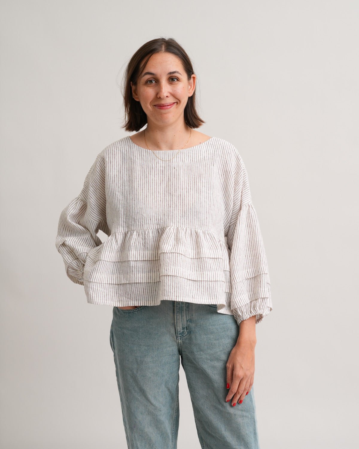 Pintuck Blouse PDF Pattern - Matchy Matchy Sewing Club - Simplifi Fabric