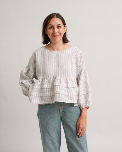 Pintuck Blouse PDF Pattern - Matchy Matchy Sewing Club - Simplifi Fabric