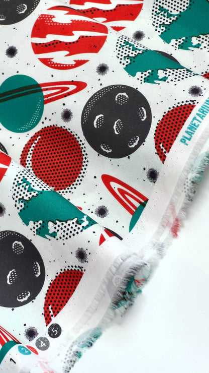 Planetarium - Ivory - Blast Off - Hang Tight Studio - Cloud 9 Fabrics - Poplin - Simplifi Fabric