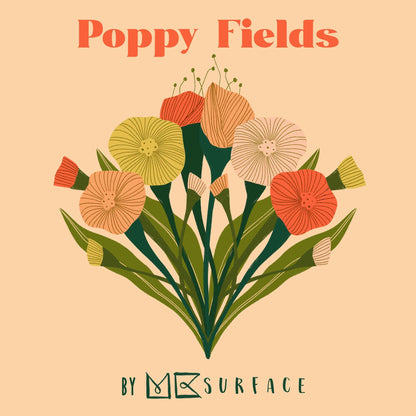 Poppy Stripe - Poppy Fields - MK Surface - Cloud 9 Fabrics - Poplin - Simplifi Fabric