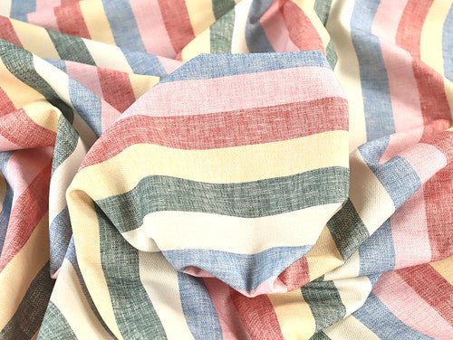 Presley Stripe Denim - Multi - Oeko - Tex 100 - Fabric Godmother - Simplifi Fabric
