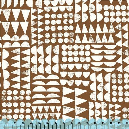 Print Patch - Dark Brown - Imprint by Eloise Renouf - Cloud 9 Fabrics - Canvas - Simplifi Fabric