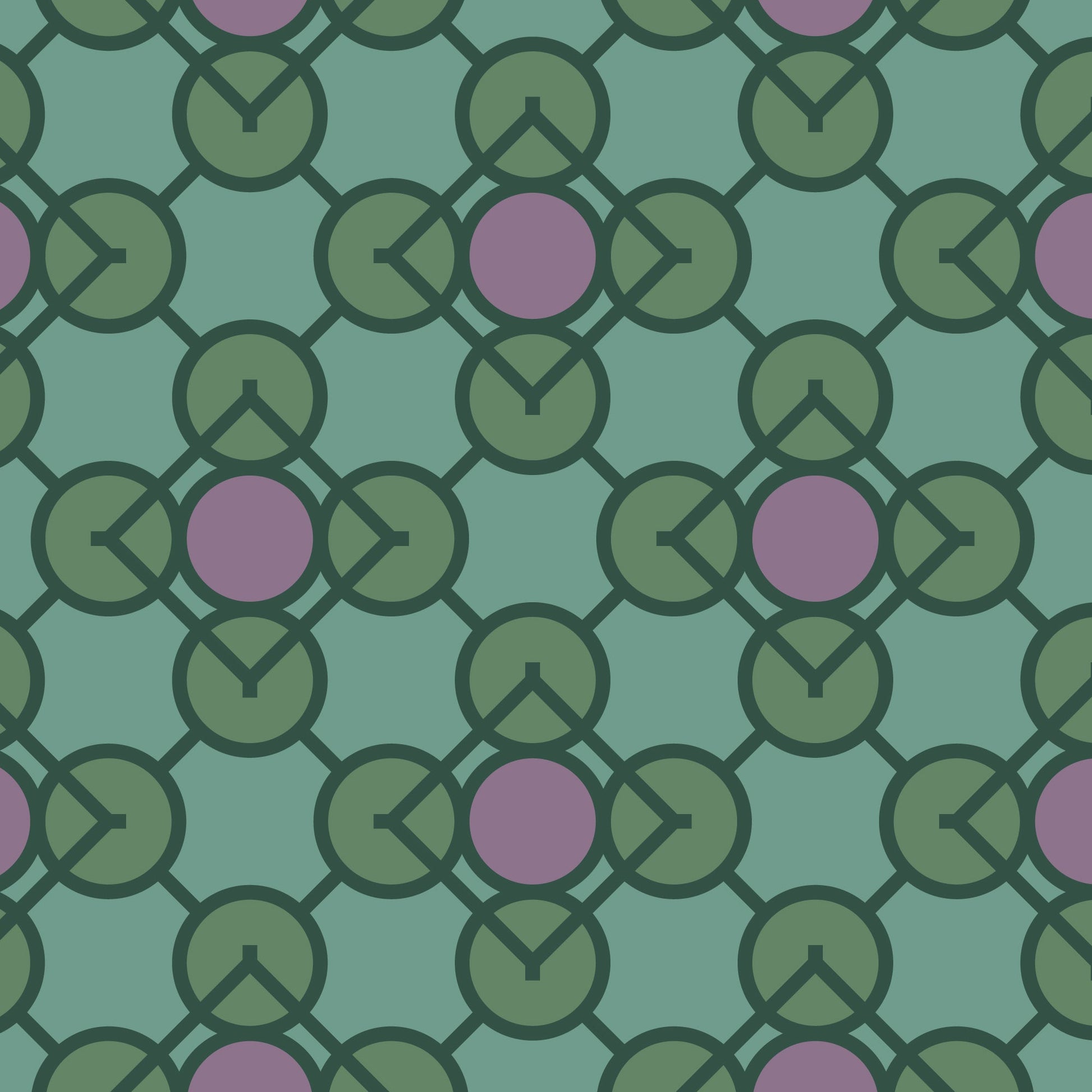 Prism 27978 - Green/Lilac - Wright Prisms - Frank Lloyd Wright - Cloud 9 Fabrics - Barkcloth - Simplifi Fabric