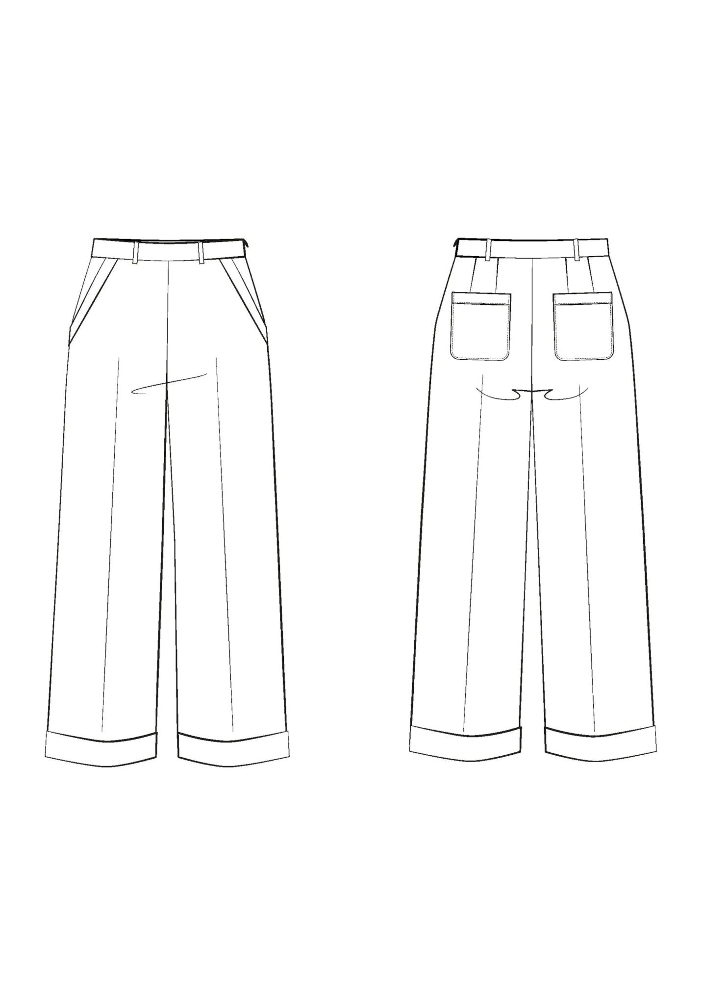 Résif Trousers Paper Sewing Pattern - Maison Fauve - Simplifi Fabric