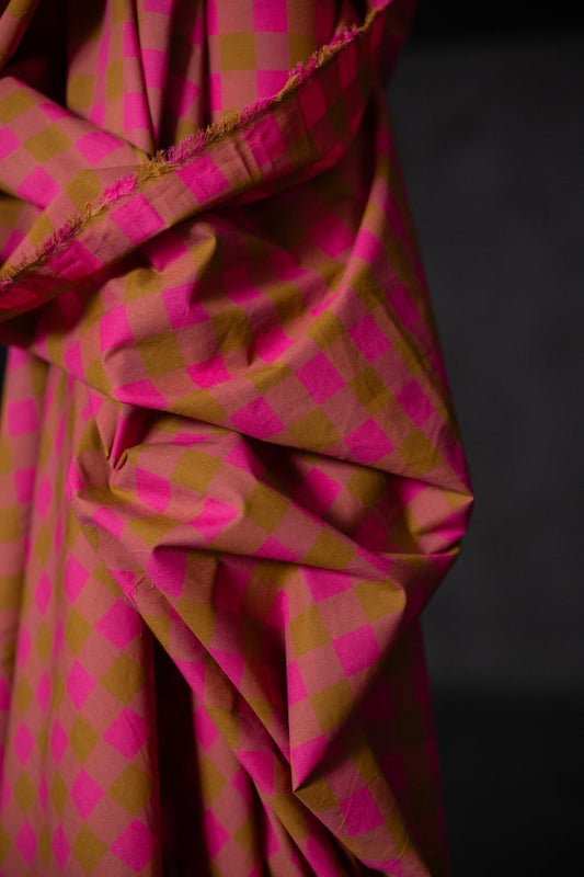 Ritzy Waterclour Check Indian Organic Cotton - Merchant & Mills - Simplifi Fabric