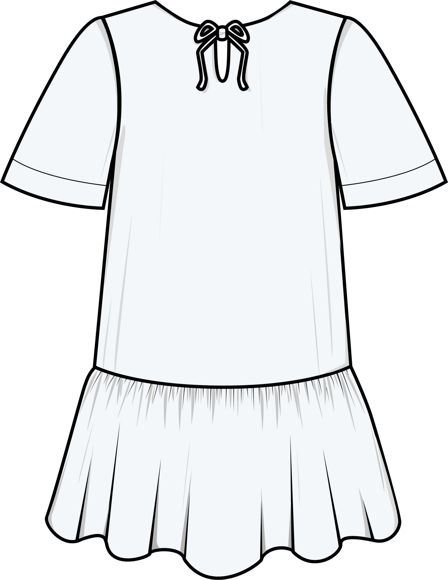 Ruffle Dress + Big T Sleeves - Paper Sewing Pattern - Puff And Pencil - Simplifi Fabric