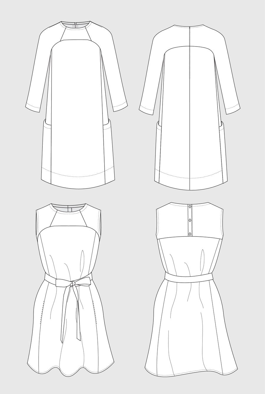 Rushcutter Dress Pattern - In The Folds - Simplifi Fabric