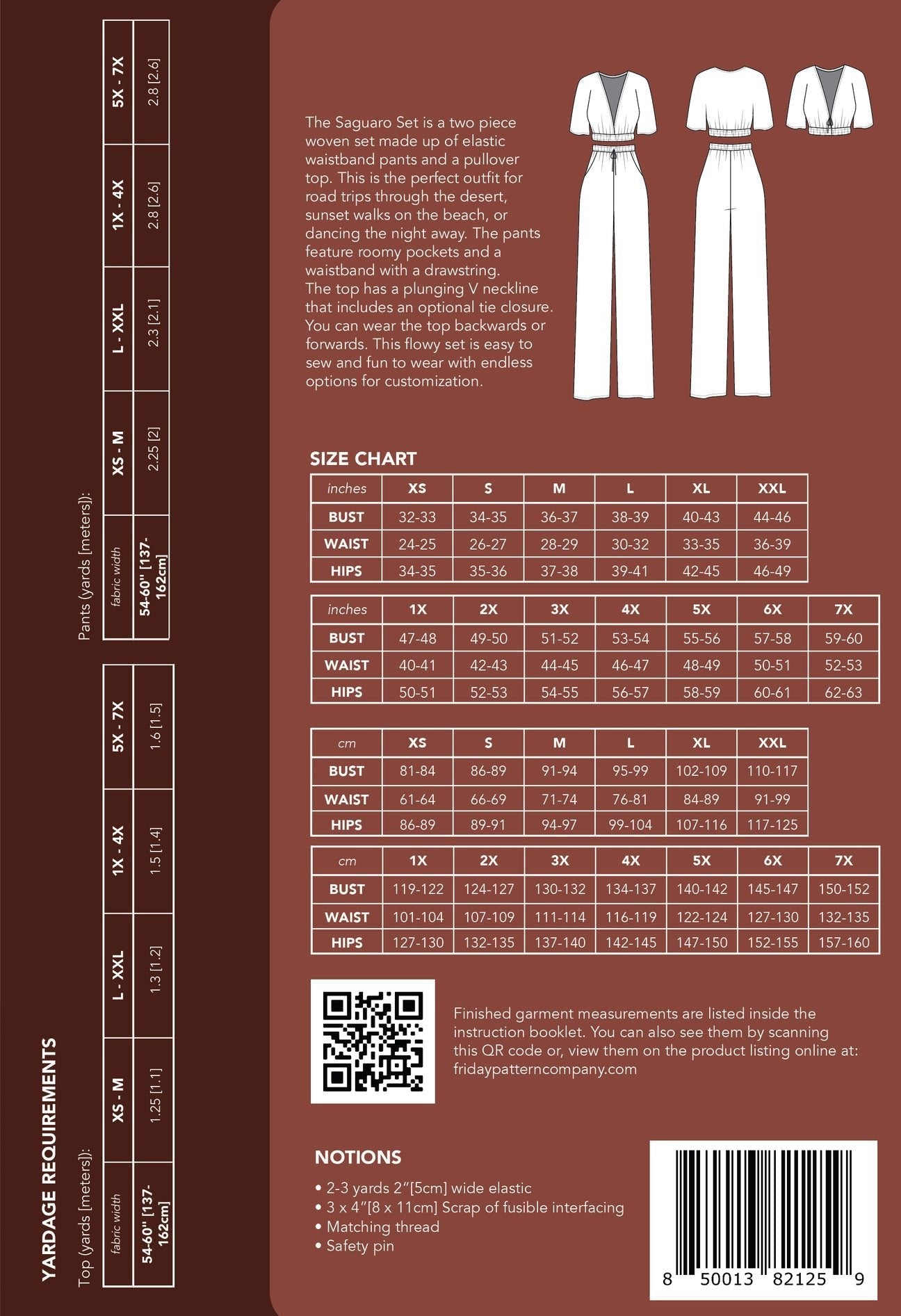 Saguaro Set Pattern - Friday Pattern Company - Simplifi Fabric