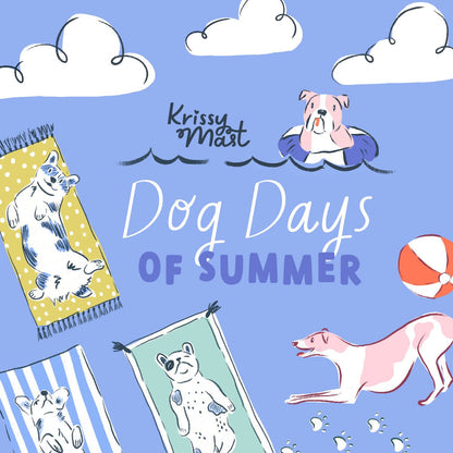 Sandy Paws - Dog Days Of Summer - Krissy Mast - Cloud 9 Fabrics - Poplin - Simplifi Fabric